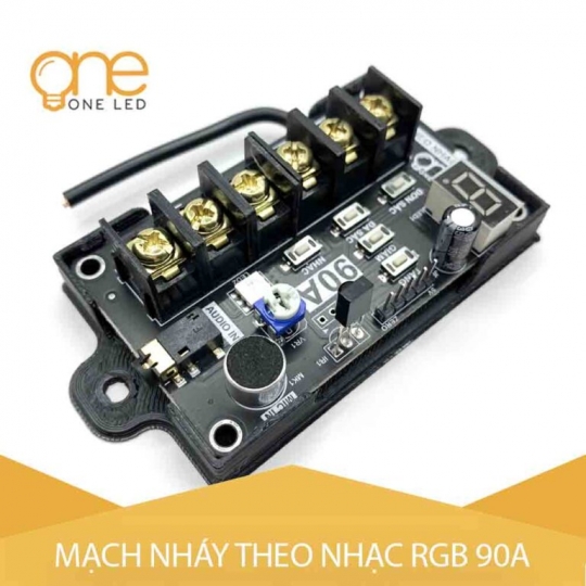 MẠCH LED 7 MÀU RGB 90A NHÁY THEO NHẠC