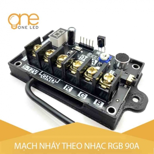 MẠCH LED 7 MÀU RGB 90A NHÁY THEO NHẠC