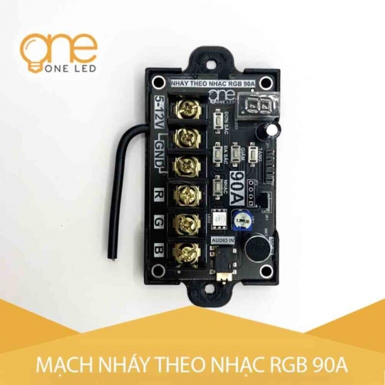 MẠCH LED 7 MÀU RGB 90A NHÁY THEO NHẠC