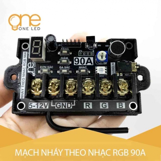 MẠCH LED 7 MÀU RGB 90A NHÁY THEO NHẠC