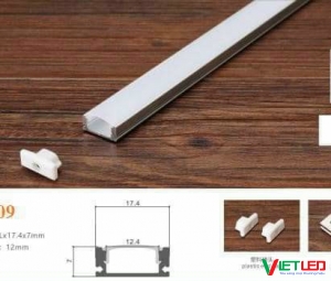 THANH NHÔM ĐÌNH HÌNH LED CHỮ U - MÃ 509