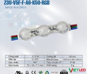LED MODULE 3 BÓNG RGB ( 7 MÀU ) NC LED RGB3-LW2