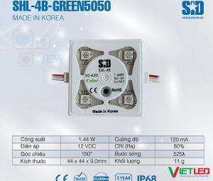 LED HÀN QUỐC 4 BÓNG SID XANH LÁ