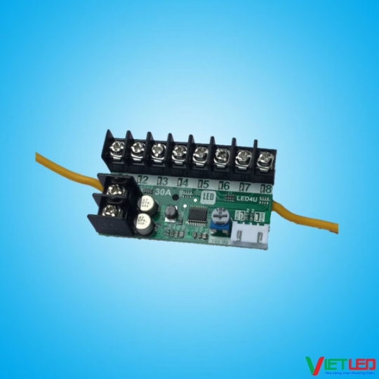 MẠCH ĐIỀU KHIỂN LED VẪY ĐƠN SẮC 4U 8 CỔNG – CÔNG SUẤT 30A