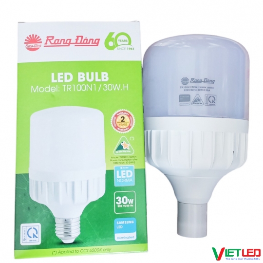BÚP TRỤ RẠNG ĐÔNG 30W MÀU TRẮNG CHÍNH HÃNG