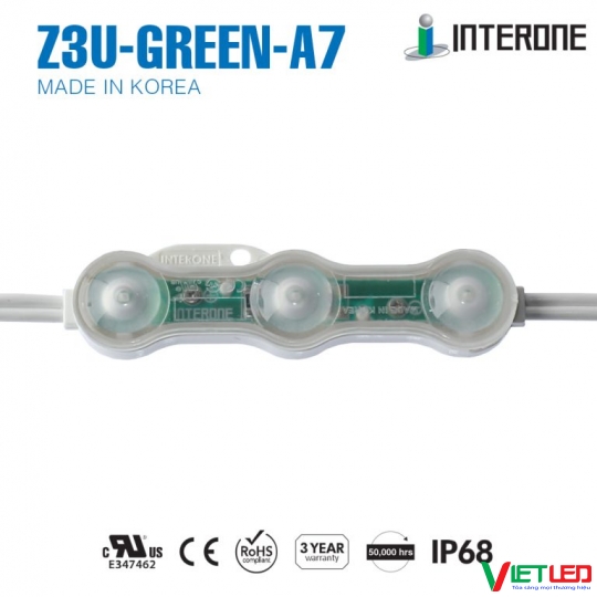 LED MODULE 3 BÓNG HÀN QUỐC MÀU XANH LÁ 