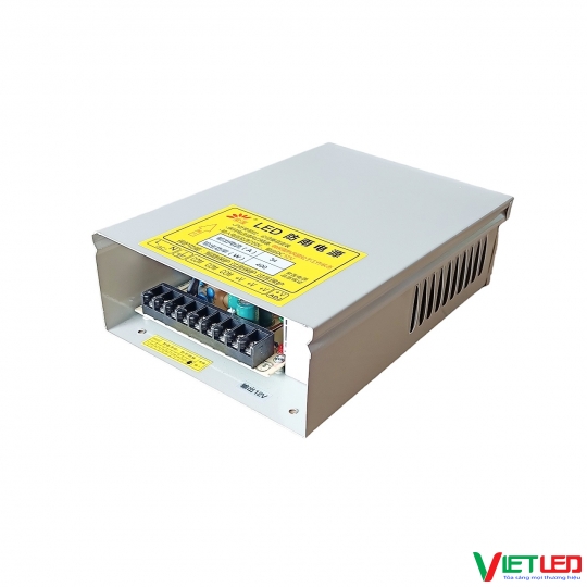 NGUỒN LED 12V 34A NGOÀI TRỜI VỎ SẮT LỚN CHỐNG NƯỚC MƯA