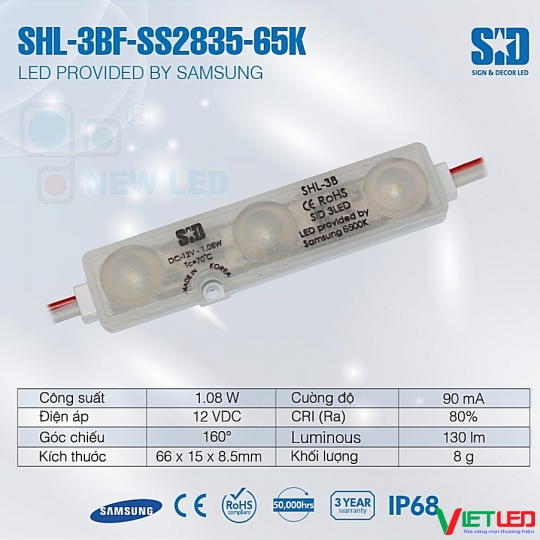 LED MODULE 3 BÓNG HÀN QUỐC GOQ