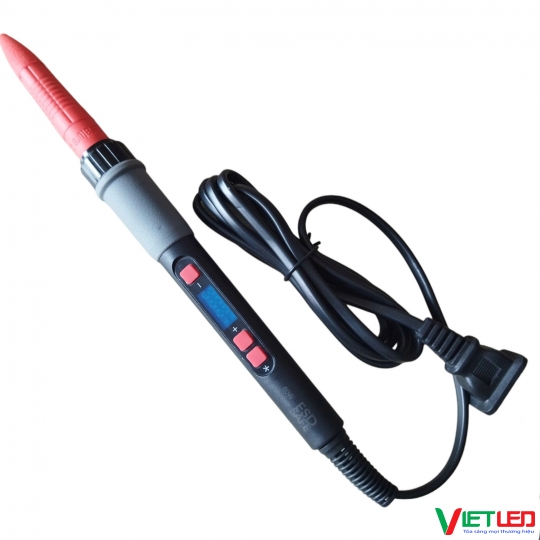 MỎ HÀN CHÌ 60W HIỂN THỊ NHIỆT ĐỘ, CÓ NÚT CHỈNH TĂNG GIẢM NHIỆT