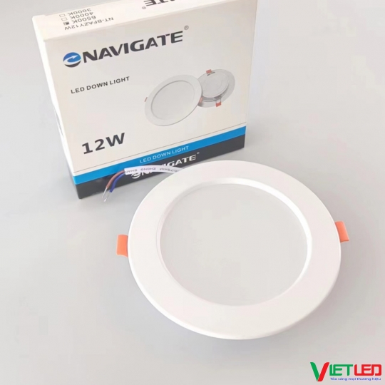 ÂM TRẦN TRÒN 12W NAVIGET CHÍNH HÃNG ÁNH SÁNG TRẮNG